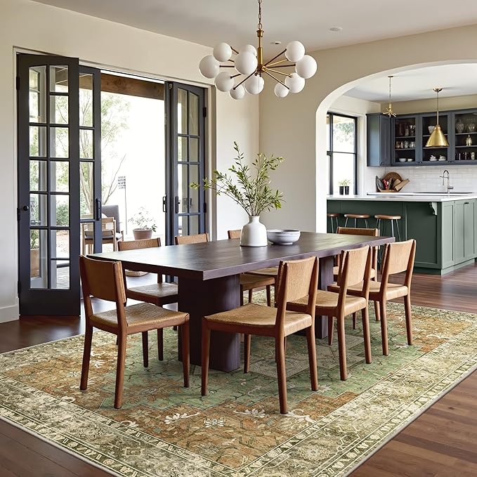 GENIMO 8x10 Area Rugs for Living Room, Machine Washable Rug, Non Slip Indoor - Image 2