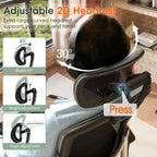 gabrylly ergonomic office chair, high back home desk showing dimensions