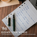 Wordsworth & Black Fountain Pen Set, 18K Gilded Medium Nib, Includes 24 Pack - Image 3