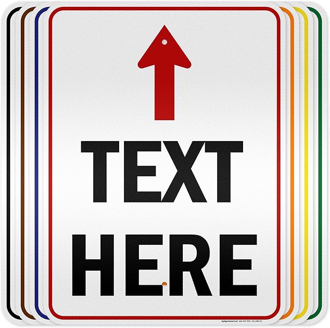 Custom Arrow, Custom Directional Sign, Up Arrow, 18x24 Inches, 3M EGP Reflective by MySignCenter