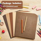Sinmoe 100 Sheets 5 Shades Cardstock Paper 8.5 x 11 Inches 180gsm Solid Core - Image 3