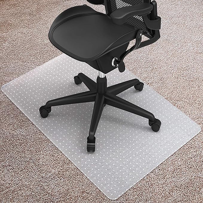 Kuyal Desk Chair Mat for Carpet, Office and Home, Easy Glide, Protects Floors by Kuyal