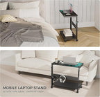 EUREKA ERGONOMIC PC Stand Computer Cart, Height Adjustable Tower Stand 2-Tier - Image 8