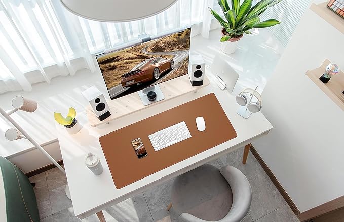 Leather Desk pad Protector, Large Desk mat - Image 6