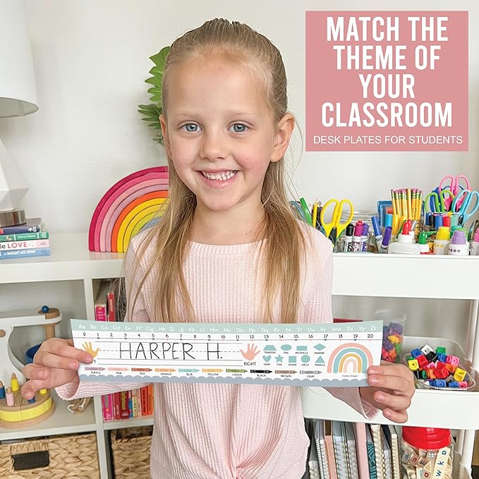 Desk Name Tags for Classroom -25 Student Name Plates for Classroom Kindergarten - Image 5
