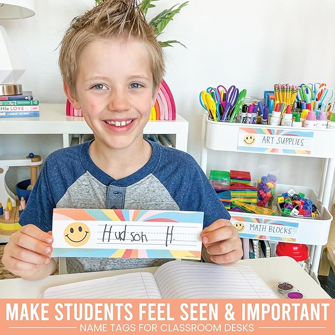 Desk Name Tags for Classroom -25 Student Name Plates for Classroom Kindergarten - Image 2
