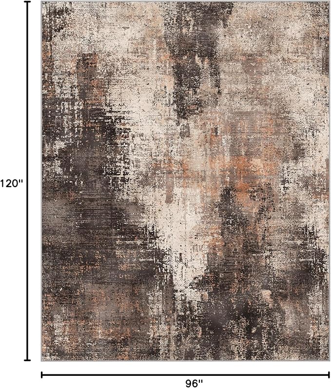 GENIMO Washable Area Rugs for Living Room, 8x10 Vintage Non Slip Rugs, Low Pile - Image 2