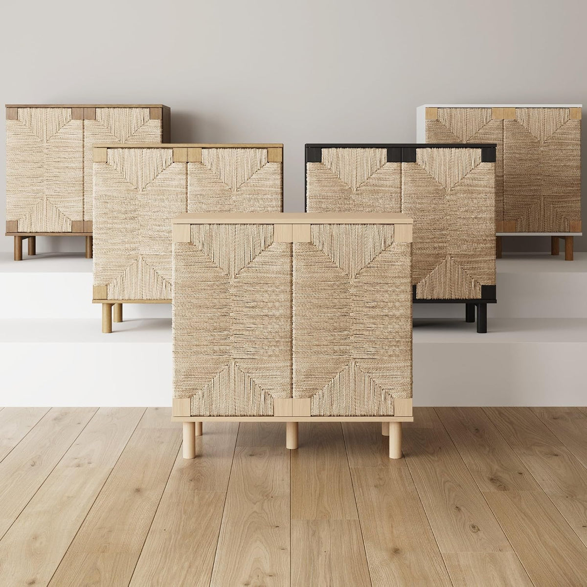 Nathan James Beacon Accent Buffet Sideboard Storage Cabinet TV Stand in Light...
