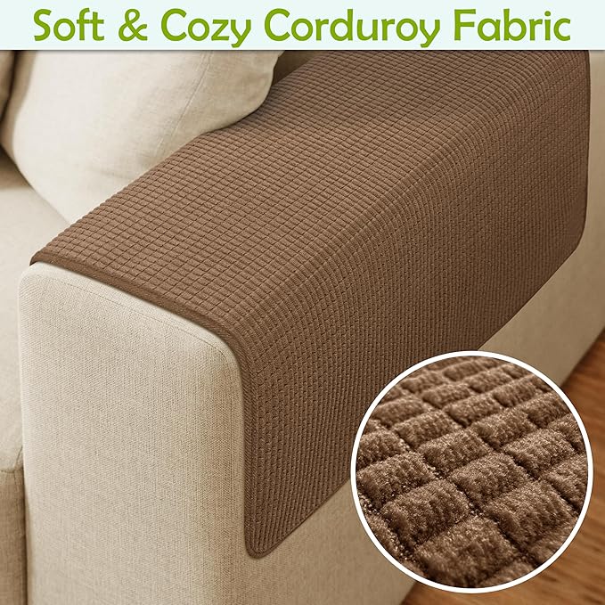 Couch Arm Covers, Waterproof Armrest Cover - Image 4