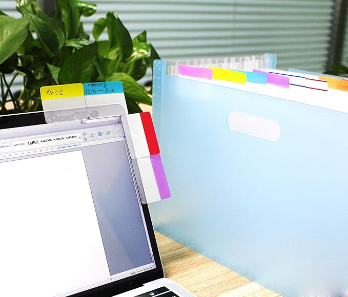 500 Pieces Tabs 2 Inch Sticky Index Tabs, Writable and Repositionable File Tabs - Image 6