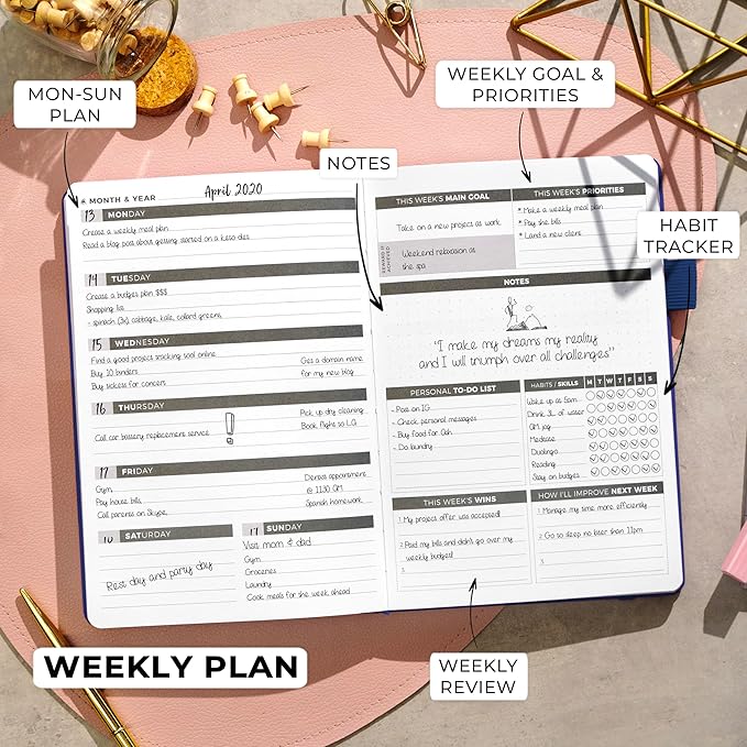 Clever Fox Planner – Undated Weekly & Monthly Planner - Image 3