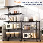VANZBON 3-Tier Wire Shelf Rack, Wire Metal Shelving - Image 3