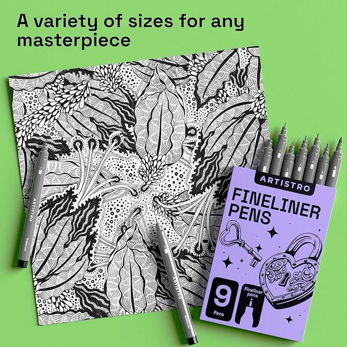 ARTISTRO Set of 9 Fineliner Pens - Image 6