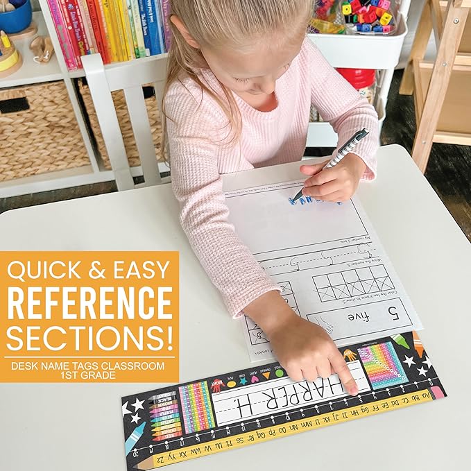 Desk Name Tags for Classroom -25 Student Name Plates for Classroom Kindergarten - Image 4