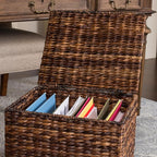 BIRDROCK HOME Seagrass Rolling File Cabinet - Image 7