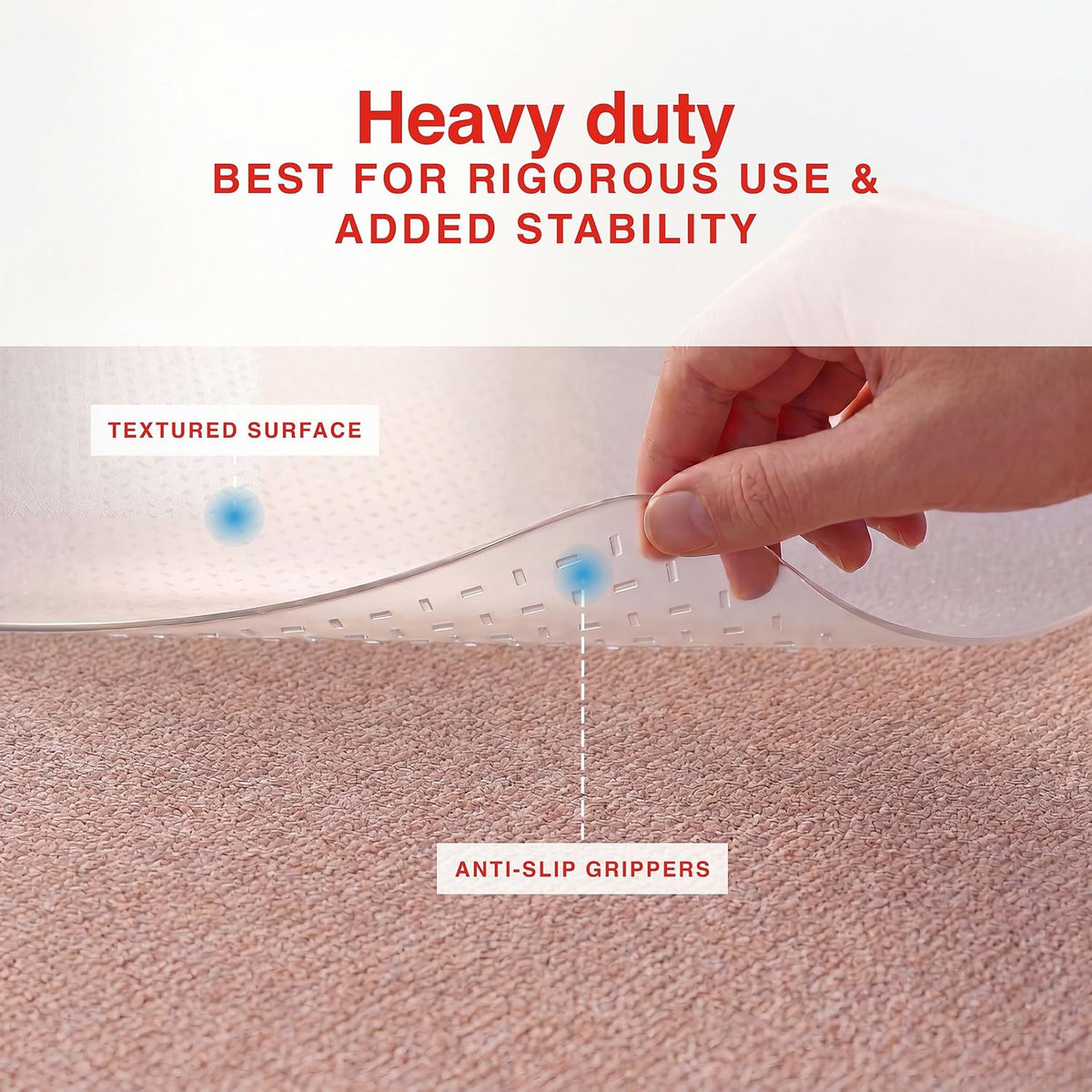 Staples Office Chair Mat with Lip, Low-Pile Carpet, 48" x 36"