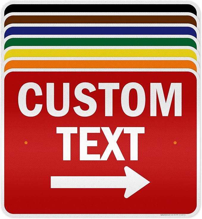 Custom Arrow, Custom Directional Sign, Right Arrow, 18x24 Inches, 3M EGP by MySignCenter