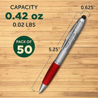 DISCOUNT PROMOS Custom Stylus Ballpoint Pens Set of 50, Personalized Bulk Pack - Image 5