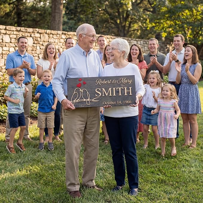 Custom Family Name Sign | Personalized Wooden Wedding Gift | Rustic Last Name - Image 4