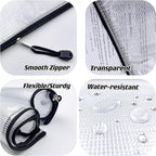 Oaimyy-8 * 10 inchs-18 Pcs-Plastic Mesh Zipper Pouch Document Folders Bag Zip - Image 5