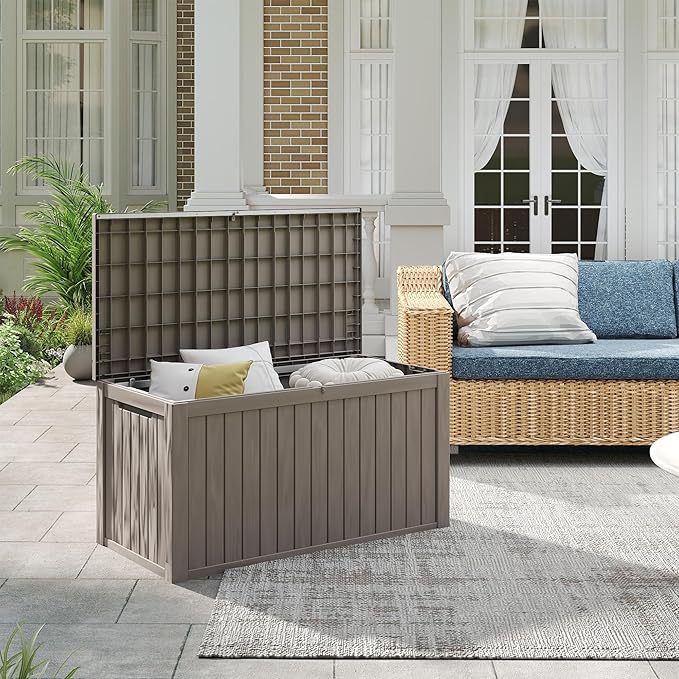 PATIOEASY Outdoor Storage Box 180GAL Waterproof Resin Deck Box, UV-Resistant - Image 3