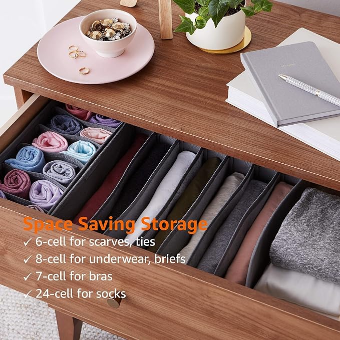 Amazon Basics Dresser Drawer Storage Organizer - Image 5