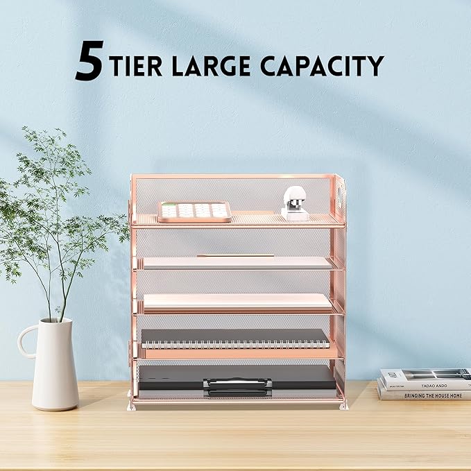 Supeasy 5 Trays Paper Organizer Letter Tray - Image 4