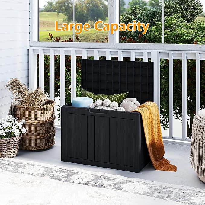 Yardgrace 45 Gallon Deck Box Plus, Outdoor Storage Box Lockable, Waterproof - Image 3