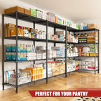 REIBII 61.7''W Storage Shelves Load 1220LBS Wire Shelving Unit 4 Tier Metal - Image 4