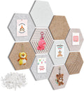 15'' Large Hexagon Cork-Bulletin Board Tiles Adhesive Frameless 10 Pack 15 x 13