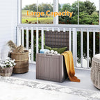 Yardgrace 35 Gallon Small Waterproof Outdoor Storage Box, Resin Deck Box - Image 4