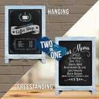 HBCY Creations Rustic Blue & White Tabletop Chalkboard - Image 2