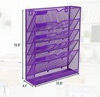 EASEPRES 6 Tier Mesh Hanging Wall File Organizer, Desk Vertical Mail Paper - Image 2
