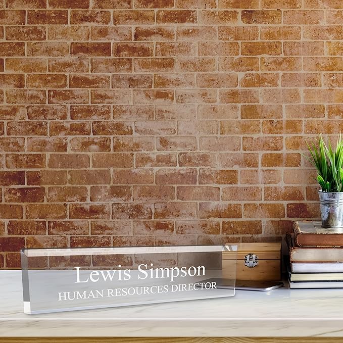 SignsByLITA Personalized Acrylic Desk Name Plate 2" x 10" - Image 3