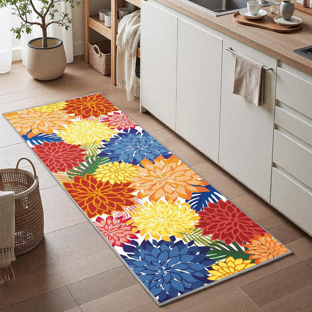 outdoor rug waterproof, washable patio runner rug for shown in use