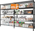 REIBII 1600LBS Storage Shelves 69.8''W Metal Shelving 5 Tier Wire Shelving Unit by REIBII