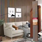 Avana Modern Acoustic Wood Wall Panels – 94.4 X 12.6 Inch Smoke Walnut Acoustic by AvanaHome