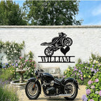 Custom Motorcycle Metal Signs Personalized Dirt Biker Name Sign Custom Garage - Image 3