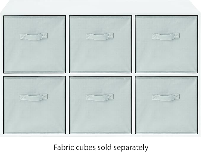 Whitmor 6 Cube Bookcase, 3 Tier Stackable MDF Bookself, Open Storage Display - Image 7