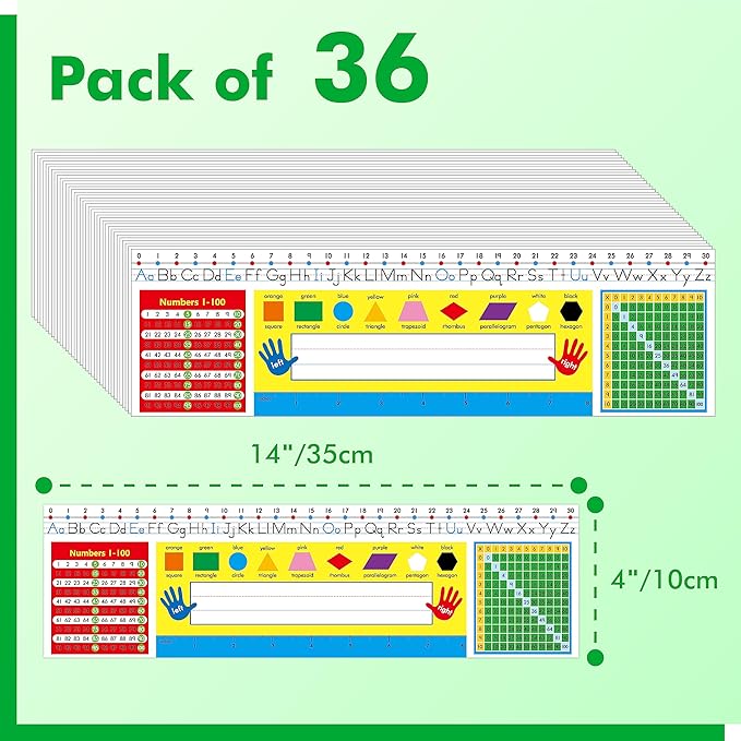 36 PCS Desk Nameplates, Double Sided PET Film Desk Name Tags - Image 2