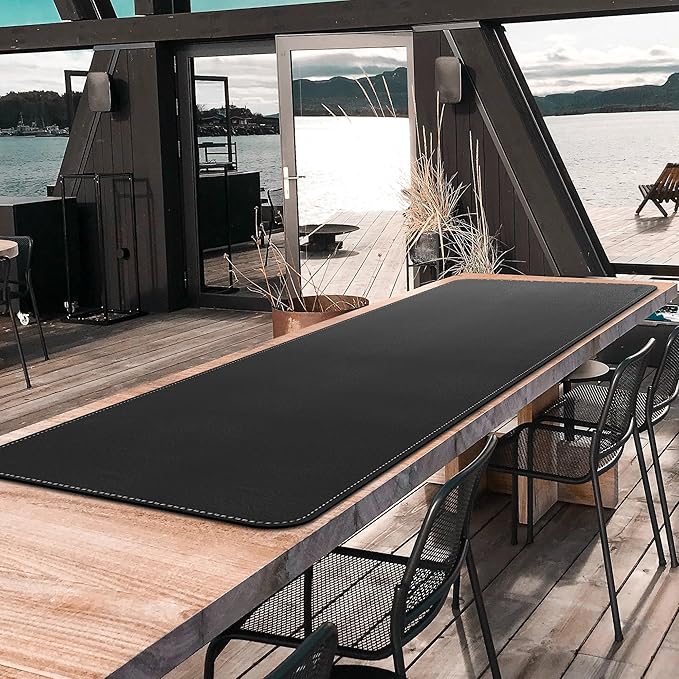 CENNBIE Leather Desk Mat Large, Extended Non-Slip Mouse Pad, Waterproof PU - Image 4