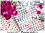Planner 2026-2027 - Daily Weekly and Monthly Calendar with Stickers, Tabs, Pocket & Thick Paper - 15 Month Academic Year - Spiral Bound 8.5x11 Hardcover - A6J7 - Life is Short