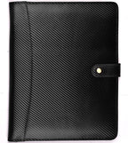 LEATHER VILLAGE Portfolio Professional Organizer– Carbon Fiber Genuine Leather