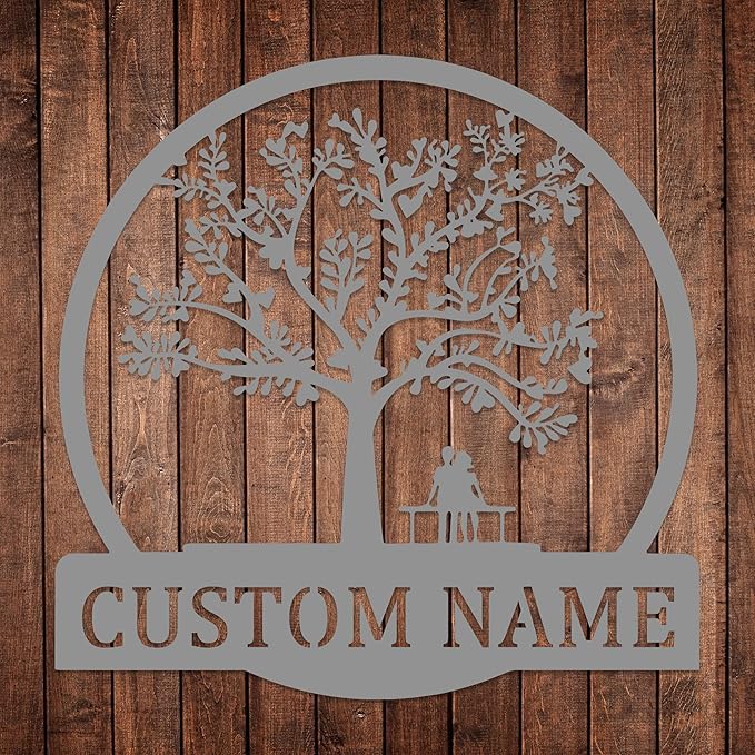 Personalized Valentines Metal Wall Sign, Custom Infinity Heart Love Couple Name - Image 7