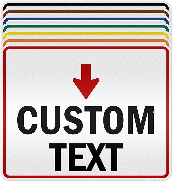 Custom Arrow Directional Sign, Down Arrow, 24x30 Inches, 3M EGP Reflective by MySignCenter