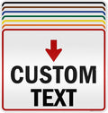 Custom Arrow Directional Sign, Down Arrow, 24x30 Inches, 3M EGP Reflective by MySignCenter