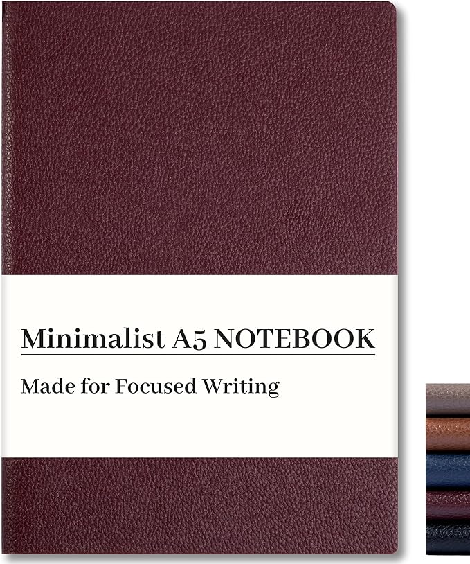 CAGIE Lined Journal Notebook for Men & Women, 176 Pages A5 Medium Size by CAGIE