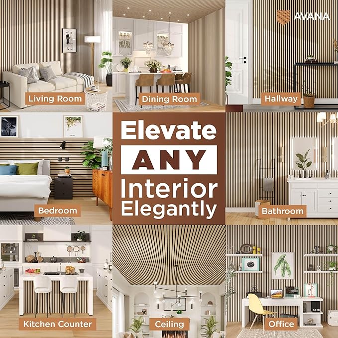 Avana Acoustic Wood Wall Panels – 94.4 x 12.6 Inch White Oak Acoustic Panels 4 - Image 3