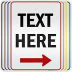 Custom Arrow, Custom Directional Sign, Right Arrow, 18x24 Inches, 3M EGP by MySignCenter