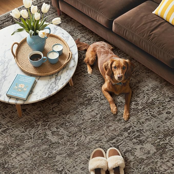 GENIMO 6x9 Area Rug Machine Washable Boho Rug - Image 3